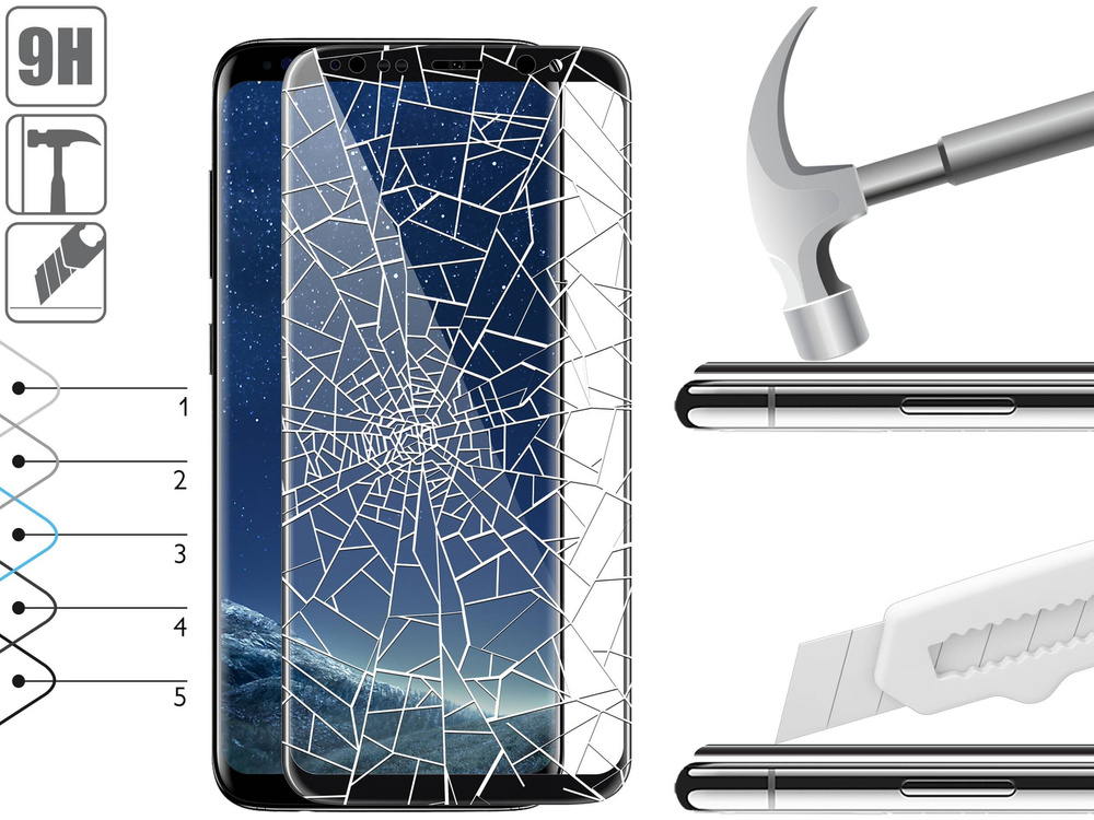 2 Stk. | moVear GLASS mSHIELD 3D für Samsung Galaxy S8 (5.8") (Vollbildschutz)