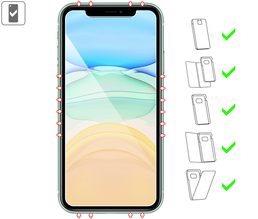 moVear GLASS mSHIELD 2.5D für Apple iPhone 11 / Xr (6.1") (Handyhülle freundlich)