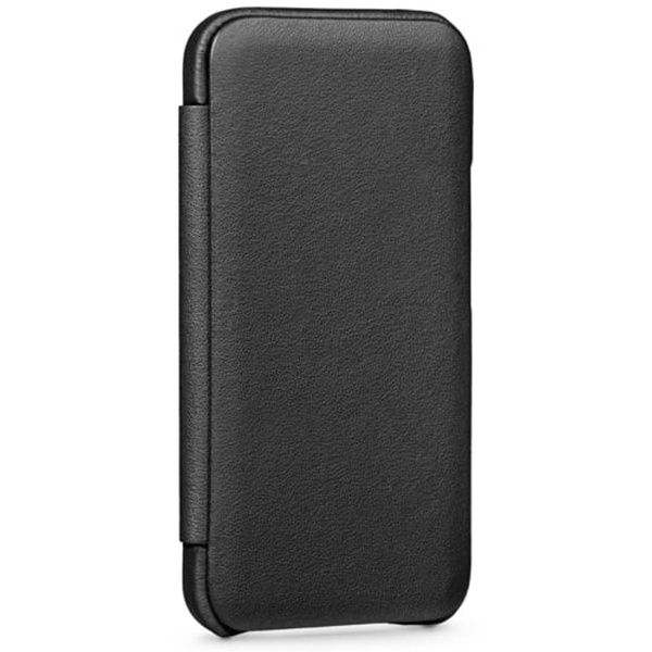 moVear flipSide S Ledertasche für Apple iPhone 13 Pro Max (6.7") | Glatte Leder, Handy Hülle book type (Schwarz)