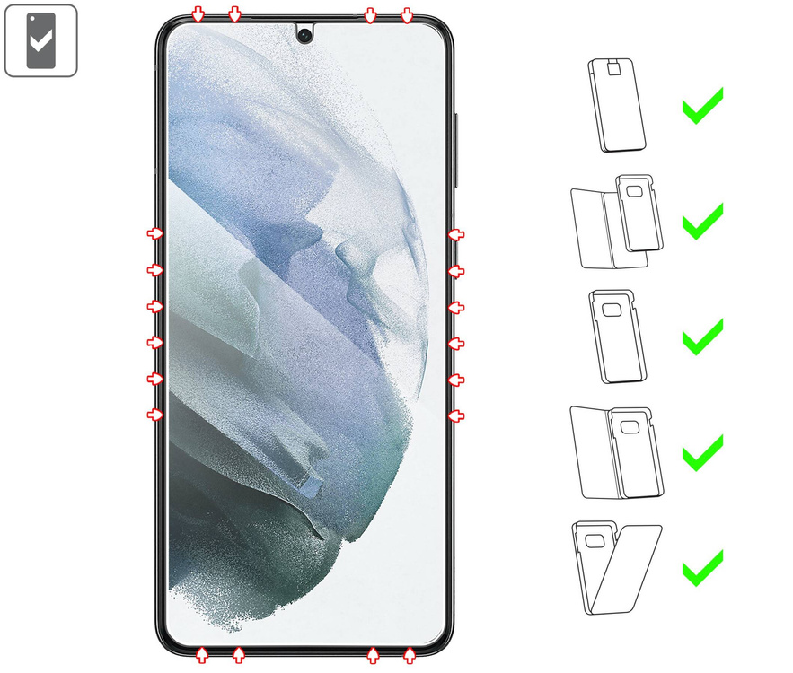 moVear GLASS mSHIELD 2.5D für Samsung Galaxy S21+ (Plus) (6.7") (Handyhülle freundlich)