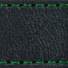 Gurt C1 20mm | Schwarz / Dunkelgrün Thread | Lederteile ohne Schnalle