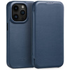 moVear flipSide 4S Leather slim case for Apple iPhone 14 Pro Max (6.7") | Smooth leather (Navy blue)