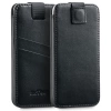 moVear pocketCase C+ Einschubtasche aus Leder für Samsung rozmiar M (ok 151 x 73 x 9mm) | Glattleder (Schwarz)