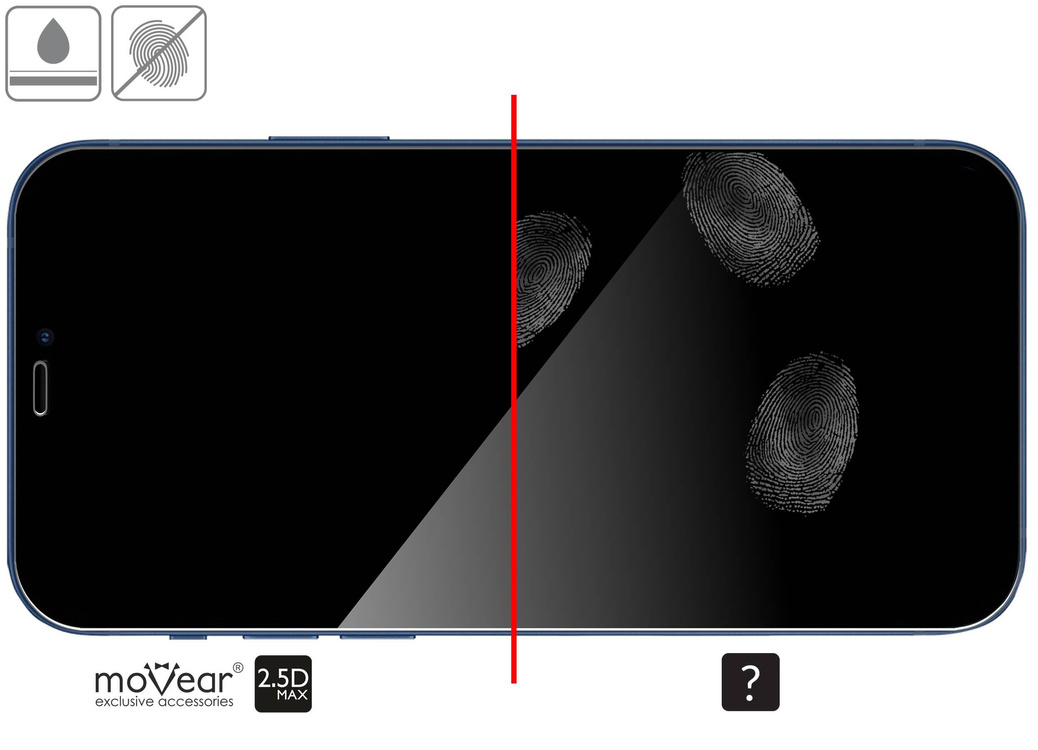 2 Stk. | moVear GLASS mSHIELD 2.5D MAX für Apple iPhone 12 Pro Max (6.7") (Handyhülle freundlich)