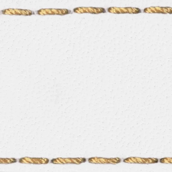 Strap C1 18mm | White / Gold thread | Leather parts without buckle