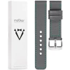 moVear Prestige C1 20mm leather watch strap | Gray, Gray stitching [sizes XS-XXL and buckle to choose from]
