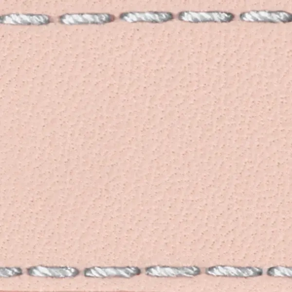 Strap C1 19mm | Flesh pink / Silver thread | Leather parts without buckle