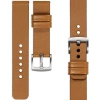 moVear Prestige S1 22mm Lederarmband für Xiaomi Watch S1 / Mi Watch / Amzfit Hellbraun [Schließe nach Wahl]