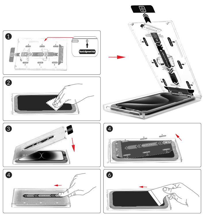 moVear mBOX GLASS mSHIELD 2.5D privacy for Samsung Galaxy S25/S24 (6.2") (Anti spy, with Applicator)