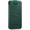 moVear pocketCase C+ Einschubtasche aus Leder für Apple iPhone 17/16/15/14, 13/12/11 Pro, Xs/X | Nappaleder (Flaschengrün)