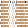 moVear Prestige C1 22mm Cappuccino Leather strap for Apple Watch 10 / 9 / 8 / 7 / 6 / 5 / 4 / SE (42/41/40mm) | Cappuccino stitching [sizes XS-XXL and buckle to choose from]