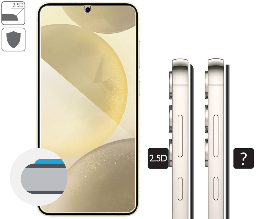 moVear mBOX GLASS mSHIELD 2.5D für Samsung Galaxy S25+/S24+ (Plus) (6.7") (einfache Installation)