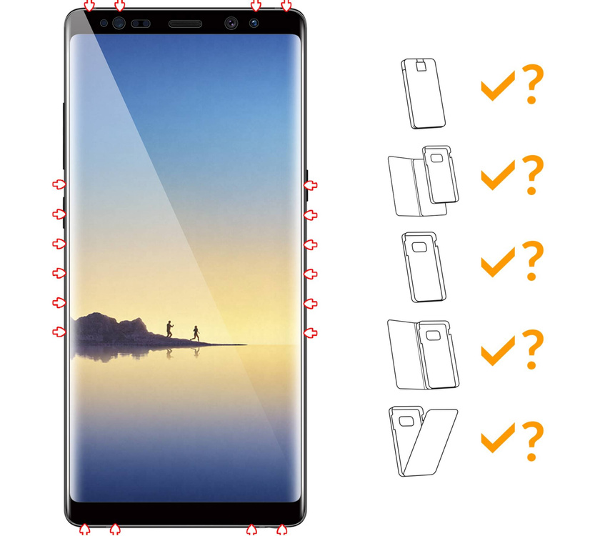 2 pcs. | moVear GLASS mSHIELD 3D for Samsung Galaxy Note 8 (6.3") (full screen protection)