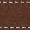 Strap C1 21mm | Dark brown / White thread | Leather parts without buckle