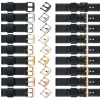moVear Prestige C1 23mm Uhrenarmband aus Leder | Schwarz, Schwarz Nähte [Größen XS-XXL und Schnalle zur Auswahl]