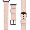 moVear Prestige C1 24mm Fleisch rosa Lederarmband für Samsung Galaxy Watch Ultra | Fleisch rosa Nähte [Größen XS-XXL und Schnalle zur Auswahl]