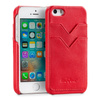 moVear backCover S+ Lederrückseite Cover für Apple iPhone SE / 5s / 5 | Glatte Leder-Hülle, Rot