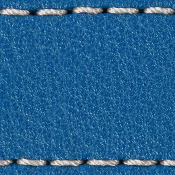 Gurt C1 20mm | Blau / Silber Thread | Lederteile ohne Schnalle