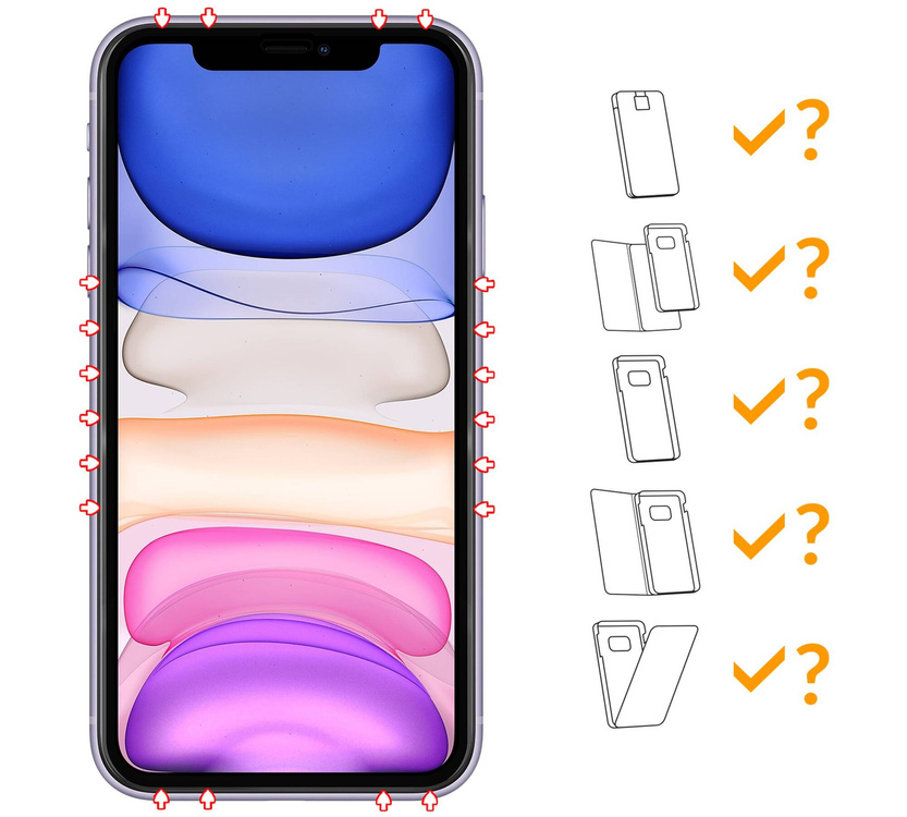 moVear GLASS mSHIELD 3D PRO MATT for Apple iPhone 11 / Xr (6.1") | (Anti-reflective)