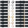 moVear Prestige R2 24mm Uhrenarmband aus Leder | Schwarz, Schwarz Nähte [Größen XS-XXL und Schnalle zur Auswahl]