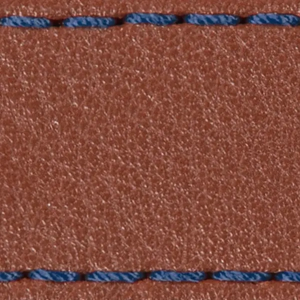 Strap C1 23mm | Brown / Navy blue thread | Leather parts without buckle
