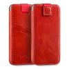 moVear pocketCase C+ Slide in leather Bag Pouch for Samsung rozmiar L (ok 160 x 79 x 8mm) | Vintage leather (Red)