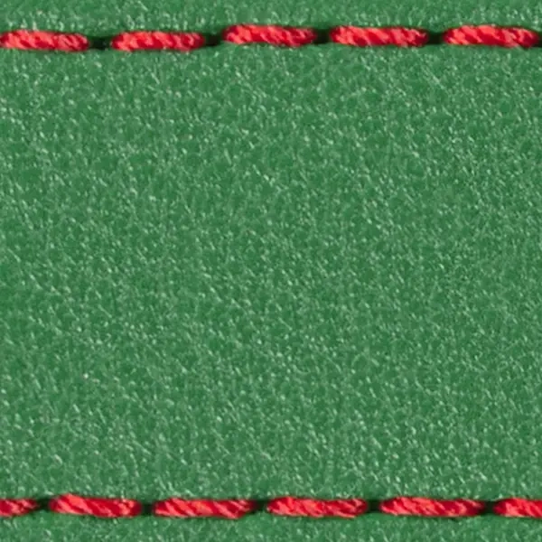 Strap C1 26mm | Green / Red thread | Leather parts without buckle