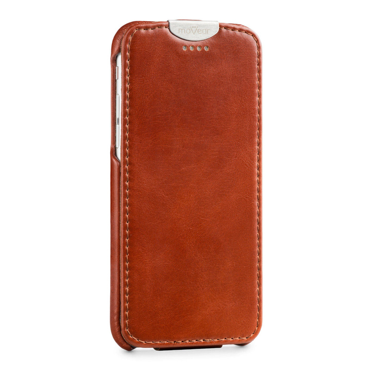 moVear flipDown C+ Leather Case for Apple iPhone 6 / 6s | Vintage, Brown