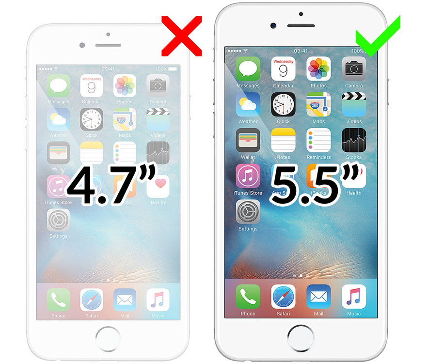 2 Stk. | moVear GLASS mSHIELD 3D PRO für Apple iPhone 6 Plus / 6s Plus (5.5") (Vollbildschutz)