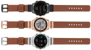 moVear Prestige S1 Lederarmband für Garmin QuickFit 20mm (Fenix / Instinct - 43/42/40mm) Braun [Schließe nach Wahl]
