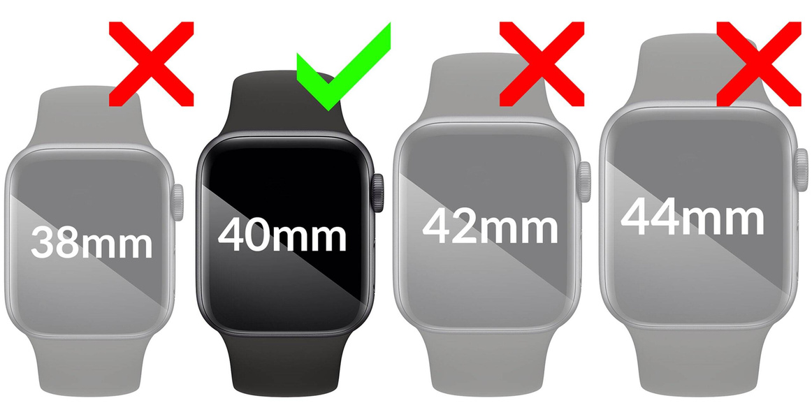 moVear flexible mSHIELD 3D PRO for Apple Watch 3/2/1 (42mm) (1.65"). Armored hybrid glass.