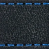 Gurt C1 24mm | Schwarz / Blau Thread | Lederteile ohne Schnalle