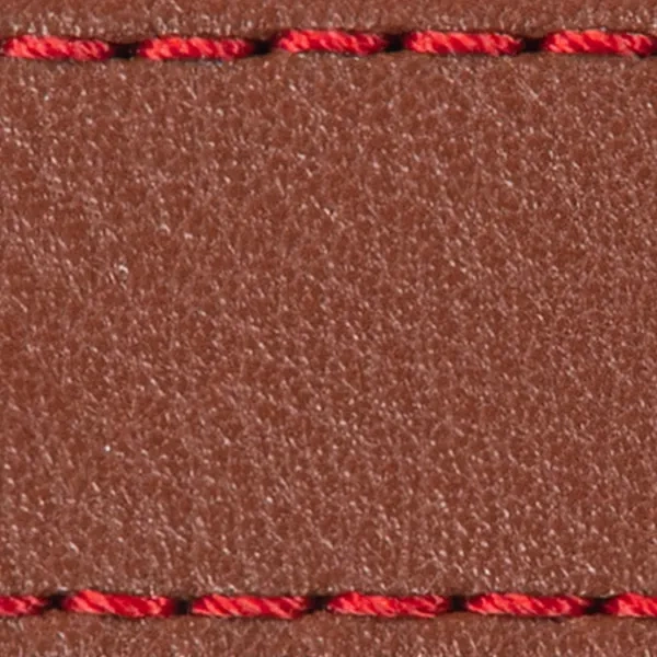 Watch strap pad W1 20mm | Brown / Red thread