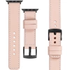 moVear Prestige C1 22mm Fleisch rosa Lederarmband für Apple Watch 10 / 9 / 8 / 7 / 6 / 5 / 4 / SE (42/41/40mm) | Fleisch rosa Nähte [Größen XS-XXL und Schnalle zur Auswahl]