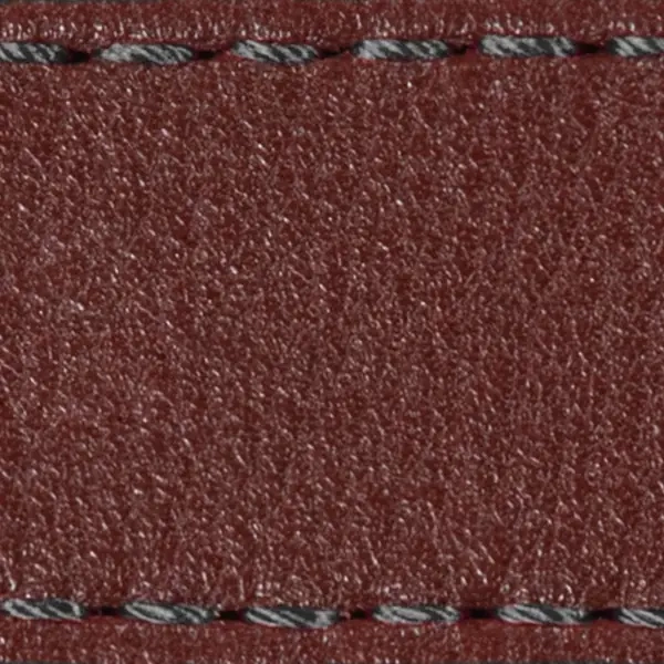 Gurt C1 24mm | Rotbraun / Graphit Thread | Lederteile ohne Schnalle