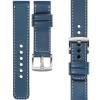 moVear Prestige C1 20mm Blue Jeans Leather strap for Samsung Galaxy Watch 7 / 6 / 5 / 4 / 3 & Pro / FE / Classic / Active | Blue Jeans stitching [sizes XS-XXL and buckle to choose from]