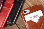 moVear backCover S+ Lederrückseite Cover für Apple iPhone 6 / 6s | Glatte Leder-Hülle, Cappuccino