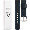 moVear Prestige C1 26mm Uhrenarmband aus Leder | Schwarz, Schwarz Nähte [Größen XS-XXL und Schnalle zur Auswahl]