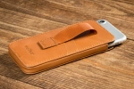 moVear pocketCase C+ Einschubtasche aus Leder für Apple iPhone 16/15/14/13, 12/11 Pro, Xs/X | Vintage Leder (Hellbraun)