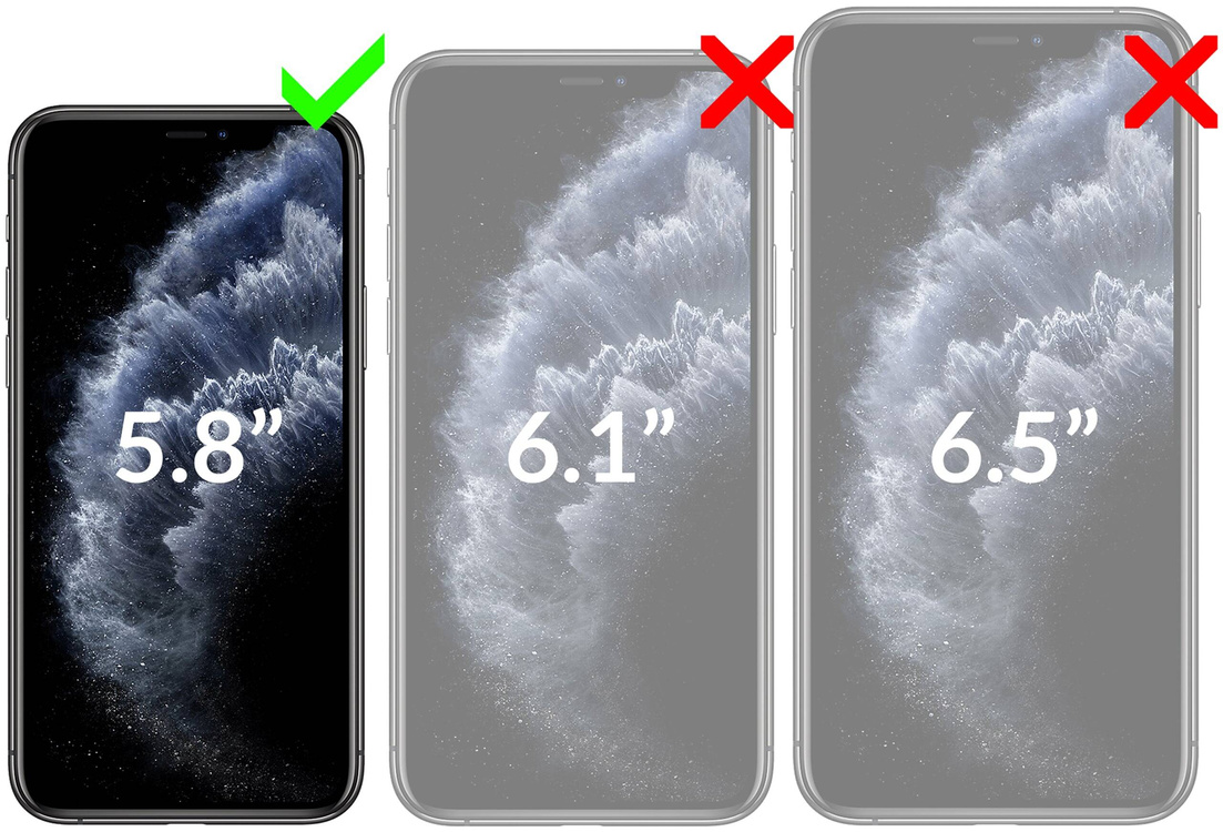 moVear flipSide C Leather case for Apple iPhone Xs / X (5.8") | Smooth leather (Black)