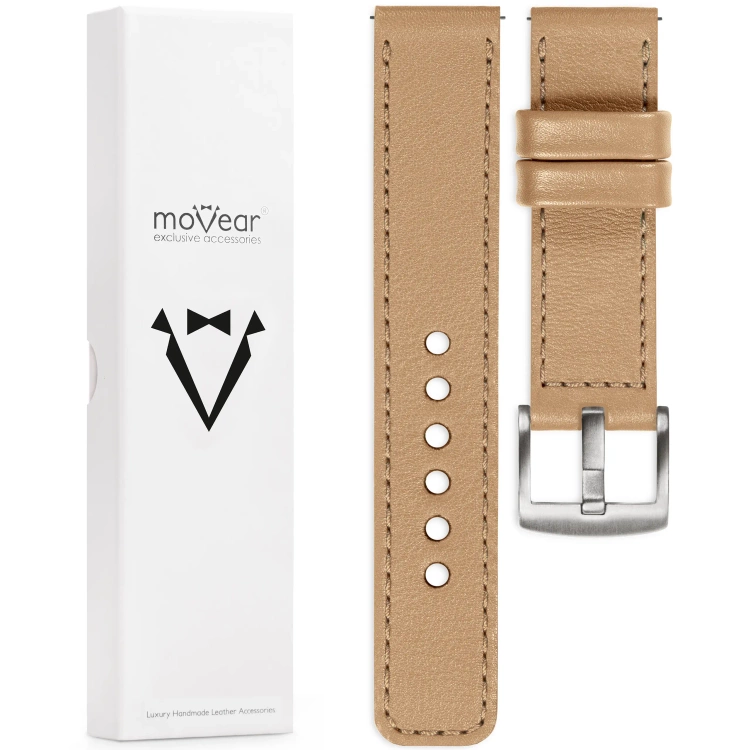 moVear Prestige C1 [Uhrenarmband aus Leder | Cappuccino