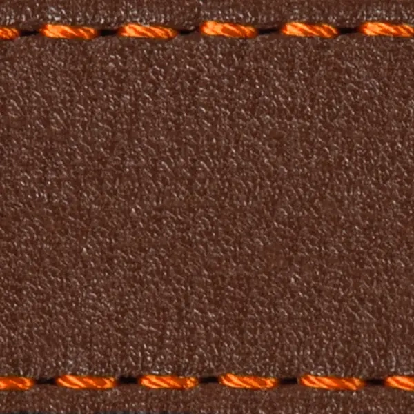 Strap C1 22mm | Dark brown / Dark Orange thread | Leather parts without buckle