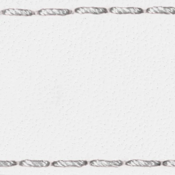 Strap C1 19mm | White / Silver thread | Leather parts without buckle