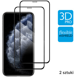 2 Stk. | moVear flexible mSHIELD 3D PRO für Apple iPhone 11 Pro / Xs / X (5.8"). Gepanzertes Hybridglas.