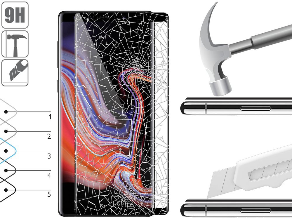 moVear GLASS mSHIELD 3D für Samsung Galaxy Note 9 (6.3") (Vollbildschutz)