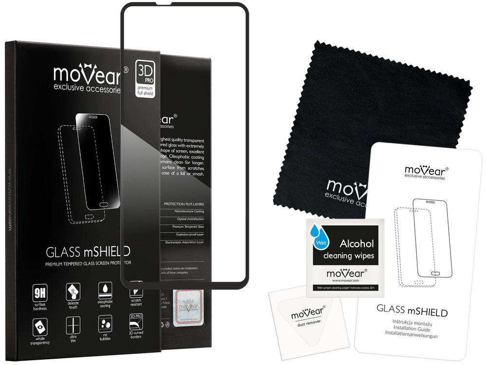 moVear GLASS mSHIELD 3D PRO-E für Samsung Galaxy A21 (6.5") (Handyhülle freundlich)