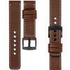 moVear Prestige C1 20mm Dark brown Leather strap for Garmin Vivoactive 5/3, Vivomove 3, Venu 2 | Dark brown stitching [sizes XS-XXL and buckle to choose from]