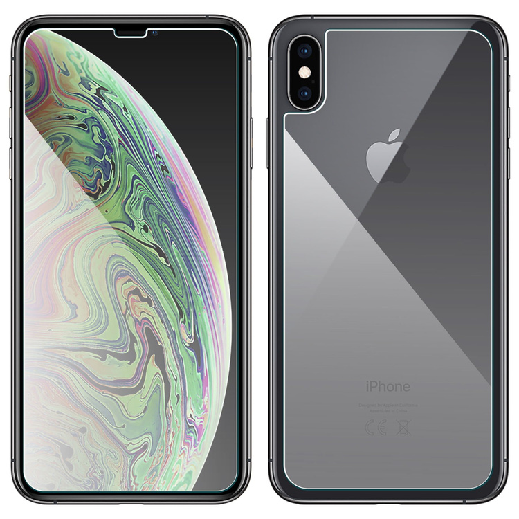 moVear GLASS mSHIELD 2.5D kompatibel mit iPhone Xs MAX | Panzerglas Schutzfolie, Gehärtetes Glas (Vorne + Hinten)