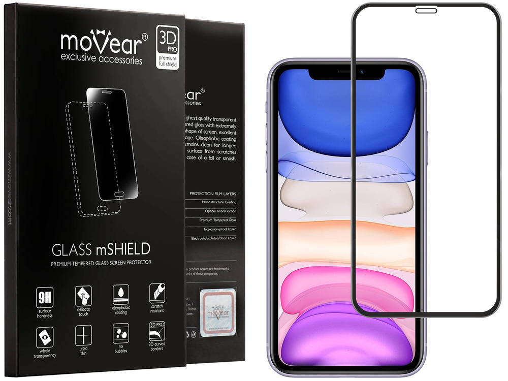 moVear GLASS mSHIELD 3D PRO MATT for Apple iPhone 11 / Xr (6.1") | (Anti-reflective)