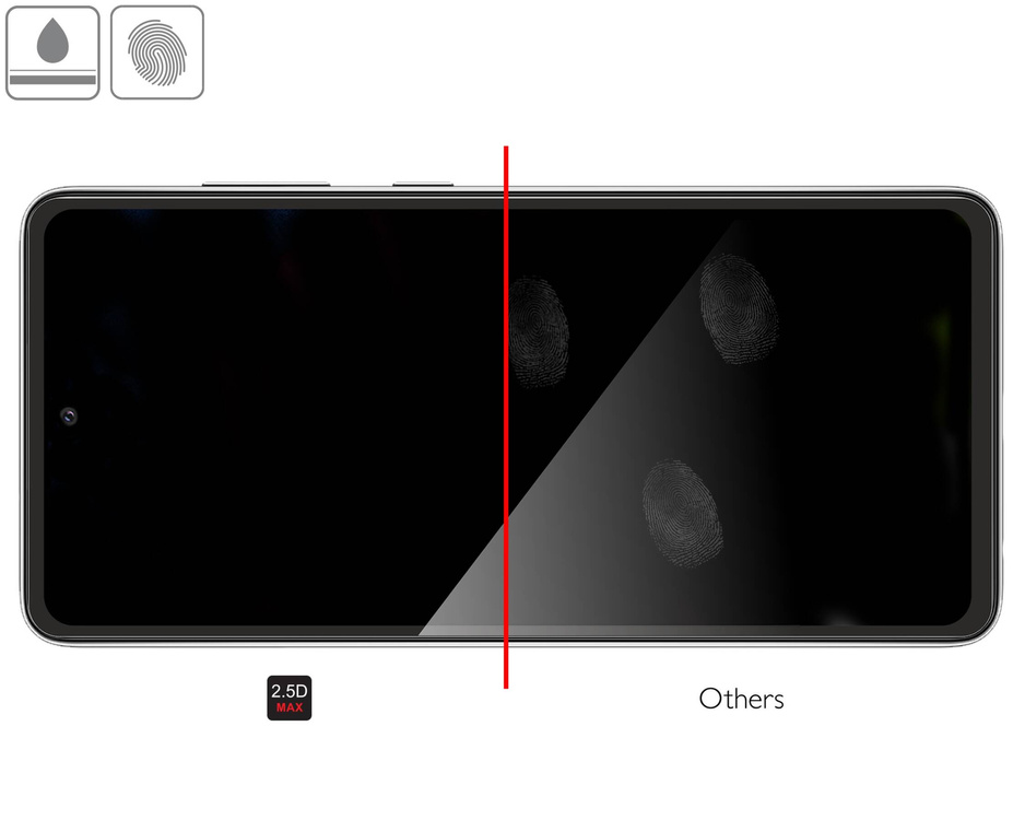 moVear GLASS mSHIELD 2.5D MAX für Samsung Galaxy A52 (6.5") (Handyhülle freundlich)